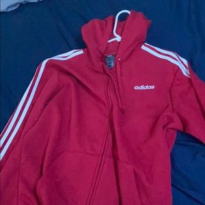 Red adidas sweater